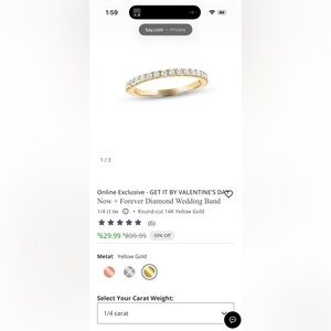 Kay Jewelers Yellow Gold Diamond Wedding Band